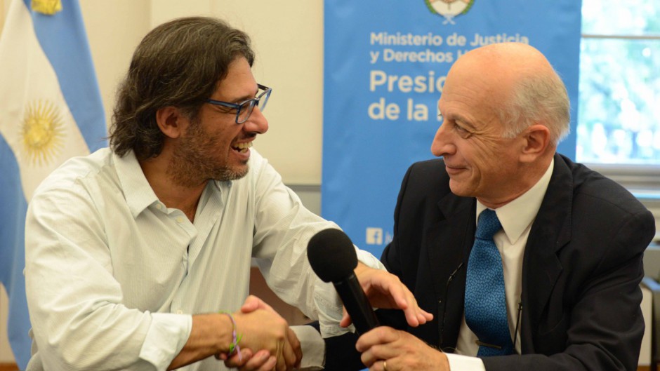 Eduardo Casal junto al exministro de Justicia de Macri, Germán Garavano.