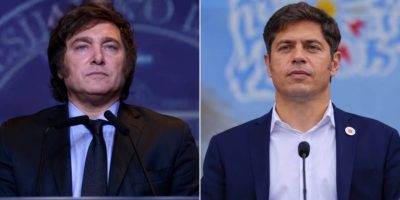 Encuesta mide rechazo de votantes a Milei y Kicillof