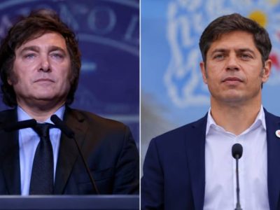Encuesta mide rechazo de votantes a Milei y Kicillof